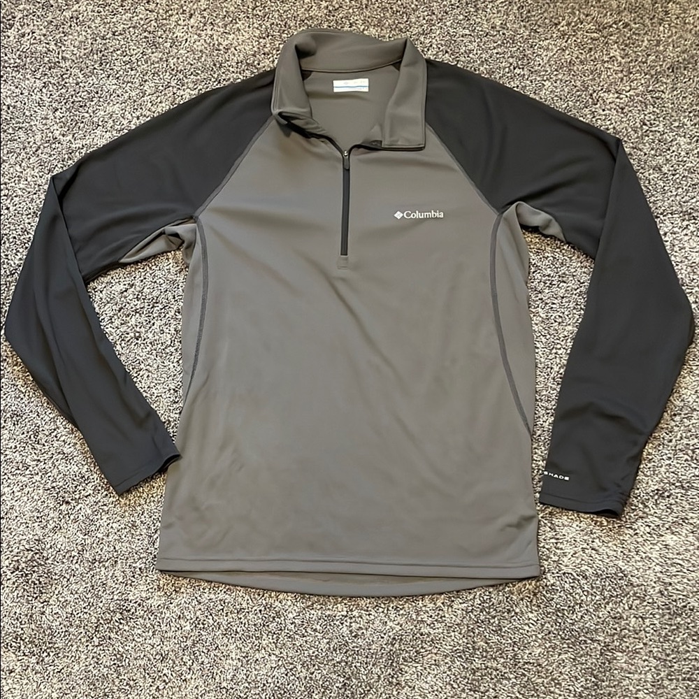 Columbia Omni-shade Gray Pullover 1/4 zip size small